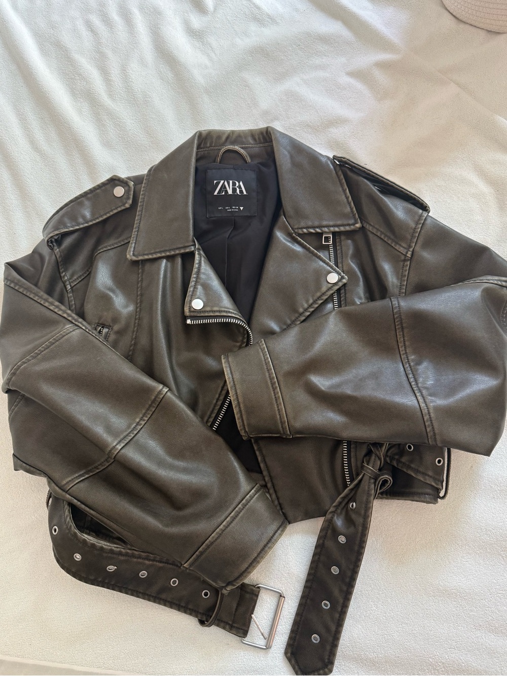 Viral Zara Boxy Faux Leather Moto Jacket